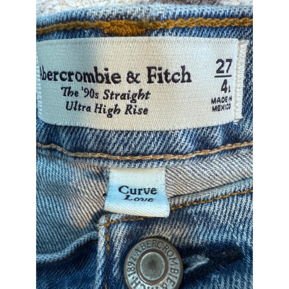 Abercrombie & Fitch The '90s Straight Ultra High Rise Curve Love Size‎ 4 27 - Picture 5 of 5